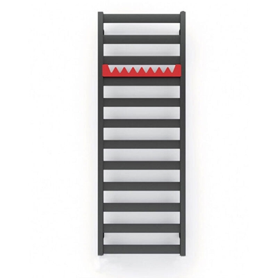 B. Scaldasalviette elettrico di 670mm di altezza e di 400mm di larghezza.