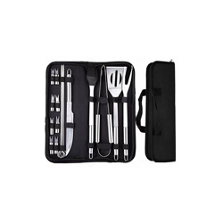 18 Pezzi Utensili Barbecue, Kit Barbecue in Acciaio Inox Premium per Uomo Regalo di Compleanno di papÃ - Perfetti per Barbecue Accessori, Grigliate, en oferta