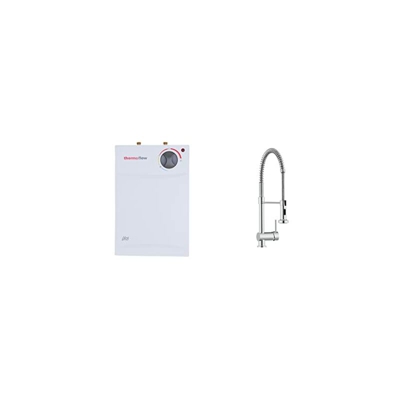 Thermoflow UT5SETOVALISPRO - Serbatoio da 5 litri + rubinetto a bassa pressione in effetto semi-Pro, 220 V, acciaio inox/bianco