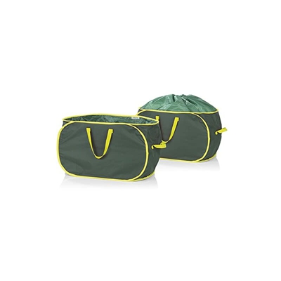 Hoberg Sacchi per rifiuti da Giardino | 2X 160 Litri | automontanti, chiudibili a Chiave, robusti & 3 Maniglie di Trasporto | capacitÃ di carico