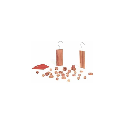 Compactor Set di 34 Cedrini Assortiti Antitarme, Cedro Rosso, Per Armadi e Guardaroba, CED237