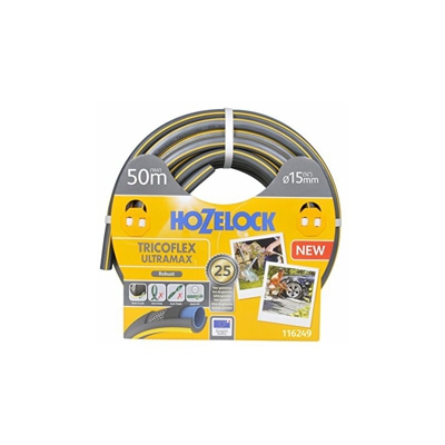 Hozelock Tricoflex Ultramax Ã15mm 50m, Standard, 15mm Diameter, 50 Meter