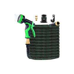 MONODEAL - Tubo di irrigazione estensibile, 15 m, 10 funzioni, tubo di irrigazione retrattile, raccordi pistola irrigazione, irrigazione e pulizia características