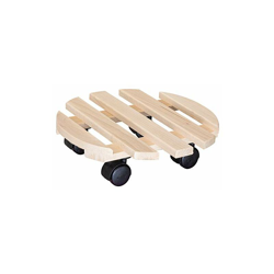 Wagner Carrello per Piante PALETTI Ã 30 x 8 cm I per Interni I Carrello per Fiori in Legno massello di faggio, Naturale, FSCÂ® I Portavaso in Legno precio