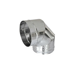 Curva in acciaio a 90° per canne fumarie diametro 220 mm spessore 0,50 diankamin en oferta