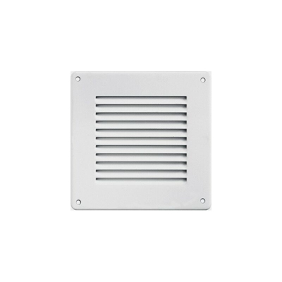 Griglia aerazione metallo da sovrapporre con rete l 140 X h 140 bianco diankamin