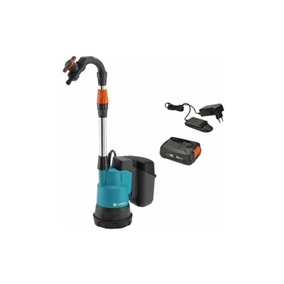 GARDENA batteria-acqua piovana Pompa Serbatoio 2000/2 18V P4A pronto Uso Set: La canna pioggia pompare l'acqua piovana può essere utilizzata per