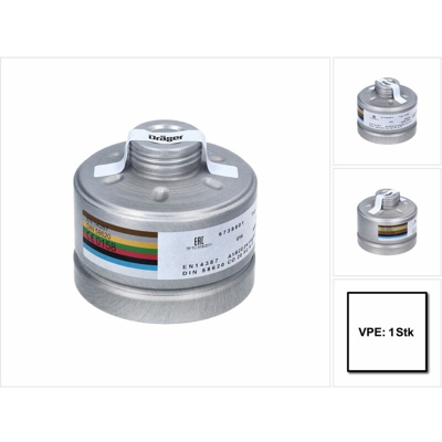 Dräger X-plore Rd40 Filtro per respiratori A1B2E2K1 Hg CO NO-P3 RD ( 6738801 ) EN148-1 per maschere X-plore 6000 / X-plore 4000