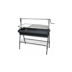 IMEX EL ZORRO 71764Â Barbecue con parrilla-plancha e Rialzo, Nero, 80Â x 50Â x 115Â cm en oferta
