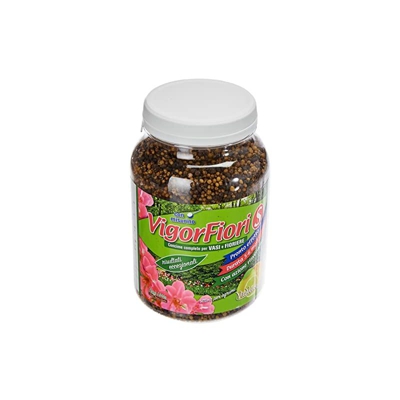 VIGORFIORI S, concime granulare completo con pronto effetto, lunga durata e ferro altamente rinverdente per piante e fiori, kg 1,3, Vitaverde