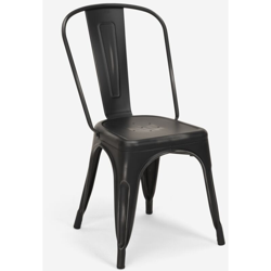 Sedie design industriale metallo vintage shabby chic stile Tolix Steel Old | Nero características