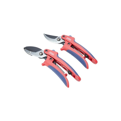 Spear & Jackson CUTTINGSET2 Kit di Forbici da Potatura a Incudine e con Azione di Taglio By-Pass, Gamma Razorsharp