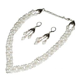 Set Di Gioielli Ganelli - Collana E Orecchini, Con Perle Di Maiorca en oferta