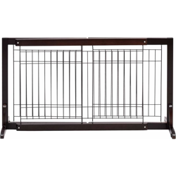 Recinto Telescopico, Recinzione d'Interno per Animali Domestici, Recinto di Legno Maeesllo, Marrone, (161-97) x53x32 cm en oferta