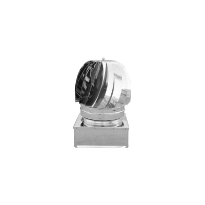 Tirafumi a base quadra in acciaio inox 320 X 320 mm per canne fumarie diankamin