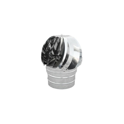 Tirafumi a base tonda in acciaio inox diametro 180 mm per canne fumarie diankamin