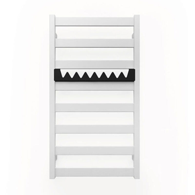 T. Scaldasalviette elettrico di 1630mm di altezza e di 600mm di larghezza.