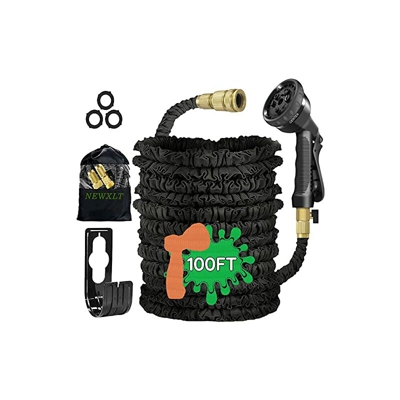 Tubo flessibile da giardino, 30 m, 100 m, flessibile, con ugello a 8 funzioni, a prova di perdite, antipiega, estensibile, leggero, per lavaggio