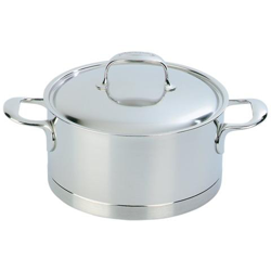Casseruola con Coperchio Acciaio Inossidabile Diametro 22 cm Capacità 4 lt Colore Argento - Linea Atlantis en oferta