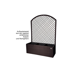 Gartenfreude Secchio per pianta da Giardino in polyrattan, incl. Elemento in plastica per Interno ed Esterno, Moca, 76 x 26 x 29,5 cm (AxLxP) en oferta