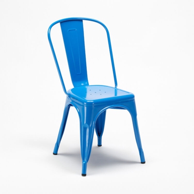 Sedie Tolix industrial metallo e acciaio per cucina e bar Steel One | Blu