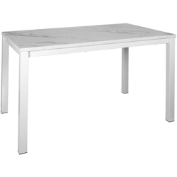Tavolo Riga Effetto Marmo Bianco Opaco en oferta