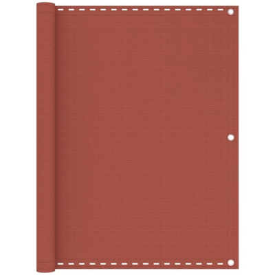 vidaXL Paravento da Balcone Terracotta 120x400 cm in HDPE
