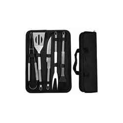 5 Pezzi Utensili Barbecue, Kit Barbecue in Acciaio Inox Premium per Uomo Regalo di Compleanno di papÃ - Perfetti per Barbecue Accessori, Grigliate, en oferta