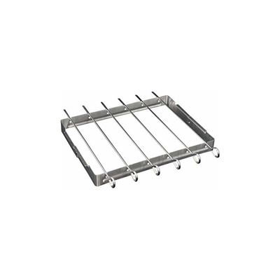 Best Sporting GrillspieÃ-Aufsatz mit 6 GrillspieÃen aus Edelstahl Accessorio Barbecue con spiedini, Acciaio Inox