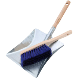 Kamino - Flam Set pulizia scopa e paletta con manico, paletta zincata e scopino con manico in legno características