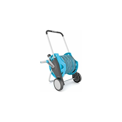 Cellfast Discover Set Carrello Portagomma, Manico Gommato, Resistente alla Corrosione, Stabile, Piede Pieghevole, Tubo ORIGINALFLEX 1/2 30 m, 55-630