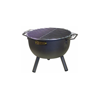 IMEX EL ZORRO 71425.0Â Barbecue Tavolo Rotondo con griglia zincati, Nero, 24Â x 24Â x 33Â cm