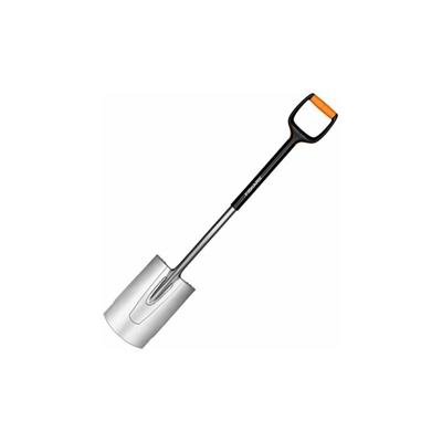 Fiskars Vanga quadra per terreni morbidi e poco sassosi, Lunghezza: 108 cm, Lama in acciaio di qualitÃ /Impugnatura in plastica rinforzata con fibra