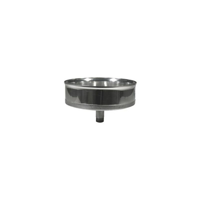 Tappo chiusura acciaio con spurgo dm 180 mm caminetti forni ventilazioni diankamin