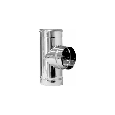 Raccordo canne fumarie tee in acciaio ridotta a 90° diametro 180x80 mm diankamin