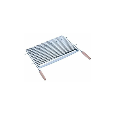 Sauvic 02795-Griglia per Barbecue, in Acciaio Inox 18/8 a V, ritagliante 66,5-75,5 x 44,5 cm.