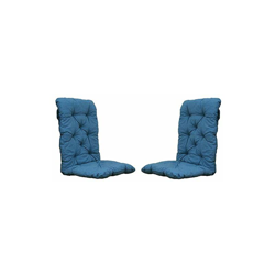 Chicreat Cuscino per sedie con schienale alto, blu/grigio, 120 x 50 x 8 cm, set da 2 en oferta