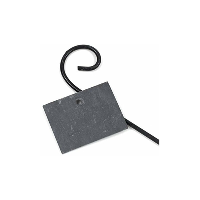 La cordeline CJN20D Porta Etichetta/Ardesia/Blister Naturale Acciaio S 50/9,5 x7 cm
