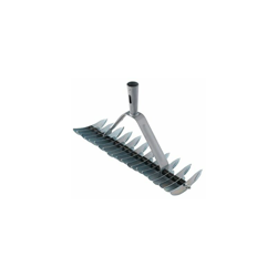 Rastrello a 32 denti in acciaio e steli conici - Rastrello da giardino in metallo per rimuovere foglie, muschio e altro - Senza manico, grigio - Xclou características