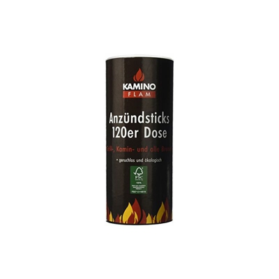 Kamino-flam - Kamino-Flam Bastoncini accendifuoco in legno e cera per barbecue, stufe, camini, 120 pezzi