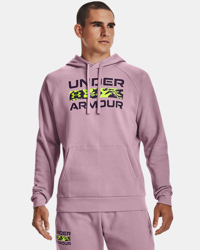 Felpa con cappuccio UA Rival Fleece Signature Box da uomo precio