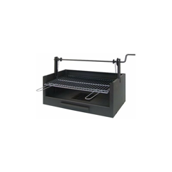 ImEx EL Zorro 71508 - cassetto grill elevato, griglia in acciaio inox 63 x 75 x 42 cm, nero en oferta