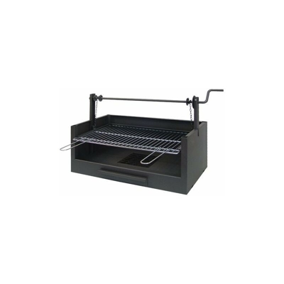 ImEx EL Zorro 71508 - cassetto grill elevato, griglia in acciaio inox 63 x 75 x 42 cm, nero