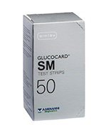 TEST STRIPS PER MISURAZIONE GLICEMIA GLUCOCARD SM 50 PEZZI características