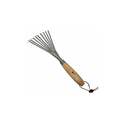 341448 - Rastrellino in acciaio INOX, manico in legno di frassino - Xclou