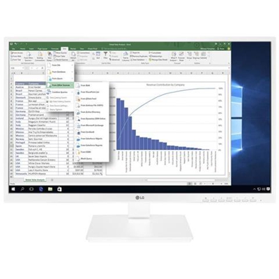 Monitor 23.8'' IPS 24BK550Y-W 1920 x 1080 Pixel Full HD Tempo di Risposta 5ms Bianco