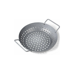 Rustler Griglia a Cestello Tondo in Acciaio con Rivestimento Antiaderente, Resiste fino a 210°C - Ideale per Grigliare Verdure o Crostacei - Adatto a características