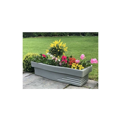 Plast'Up Rotomoulage R&C - Fioriera con riserva d'Acqua, 70 l, per Fiori e Piante aromatiche, Colore: Grigio Chiaro