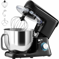Robot da cucina elettrico, Impastatrice Planetaria con testina inclinata gancio per planetaria frusta e sbattiuova, 7L, Acciaio Inossidabile, 1400W, en oferta
