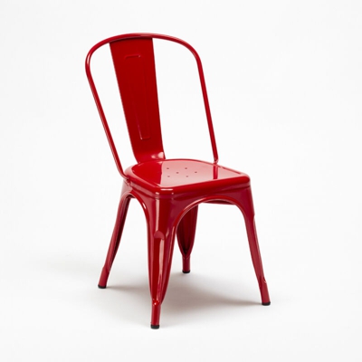 Sedie Tolix industrial metallo e acciaio per cucina e bar Steel One | Rosso